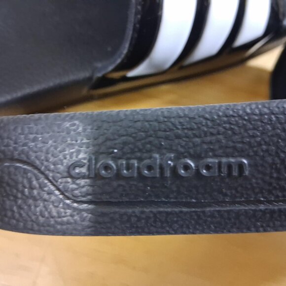 Black Adidas Cloudfoam Slides - Sz 8 (US) - Picture 6 of 8